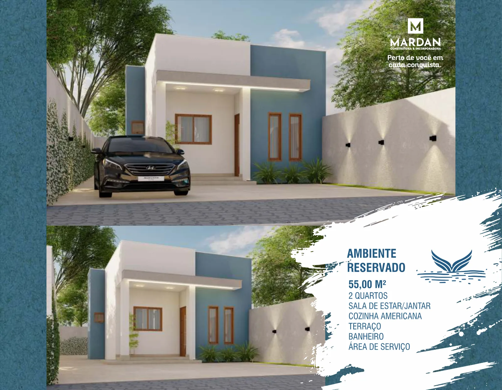 Projeto Ambiente Reservado com 55 metros quadrados