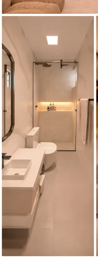 Banheiro com acabamento clean